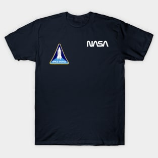 Officially approved merchandise - Vintage NASA logo & space shuttle mission patch T-Shirt